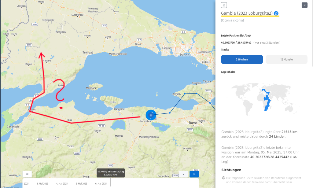 Wird Gambia das Marmara-Meer westlich umfliegen?