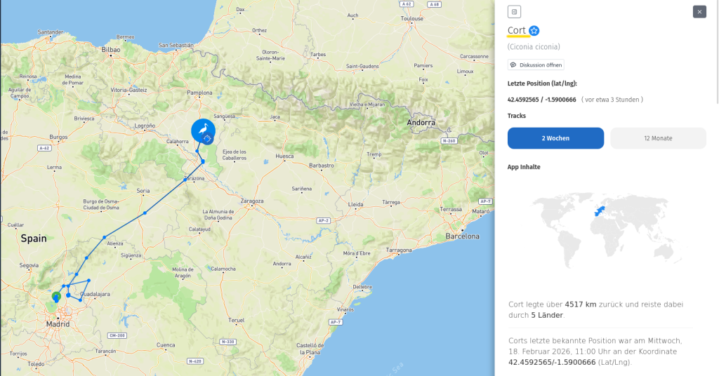 Cort ist noch in Spanien.