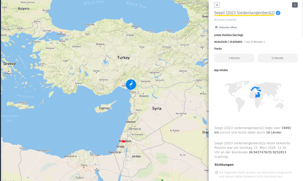 Seppl ist glücklicherweise bereits in der Türkei angekommen.