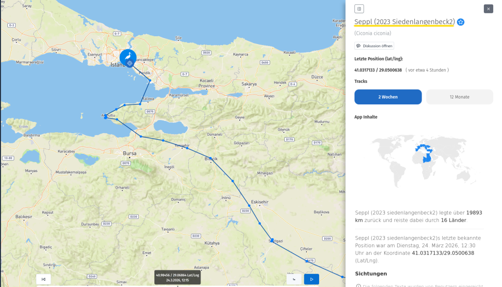 Seppl ist am Bosporus. 24. März 2026.